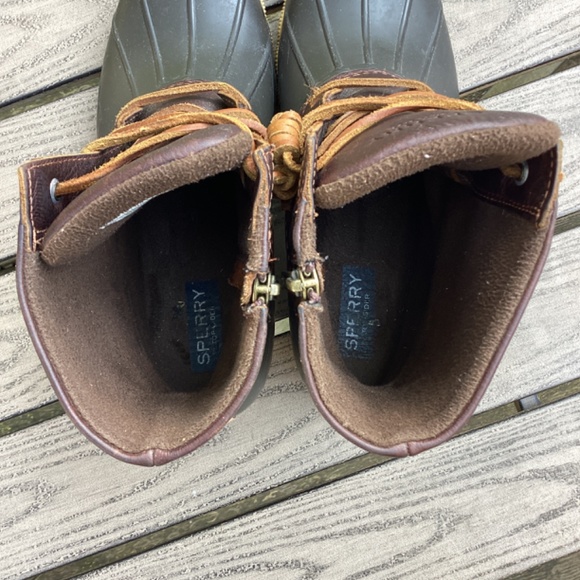 SPERRY Top Sider Saltwater Leather Waterproof Rain Duck Boots Womens 9 #91176 - Picture 10 of 10